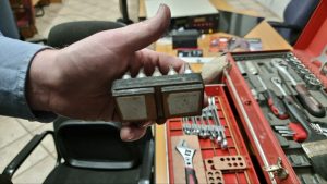 Password2 cut tool holders for his toolbox. The tool holders fit into a laser cut grid that fits into his toolbox
