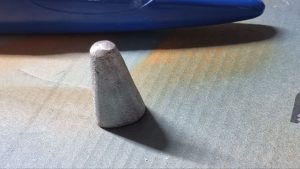 Casted lead weight for the nose of the rc slope glider