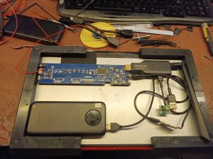 Testing the layout of components , powerbank , usb decoy and smps